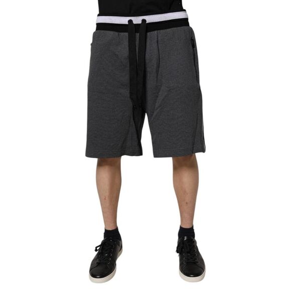 Dolce & Gabbana Dark Gray Cotton Bermuda SweatMen's Men's Shorts (Pre-Owned)